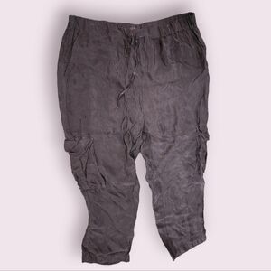 Johnny Was Cupra Rayon Cargo Pants Drawstring Joggers